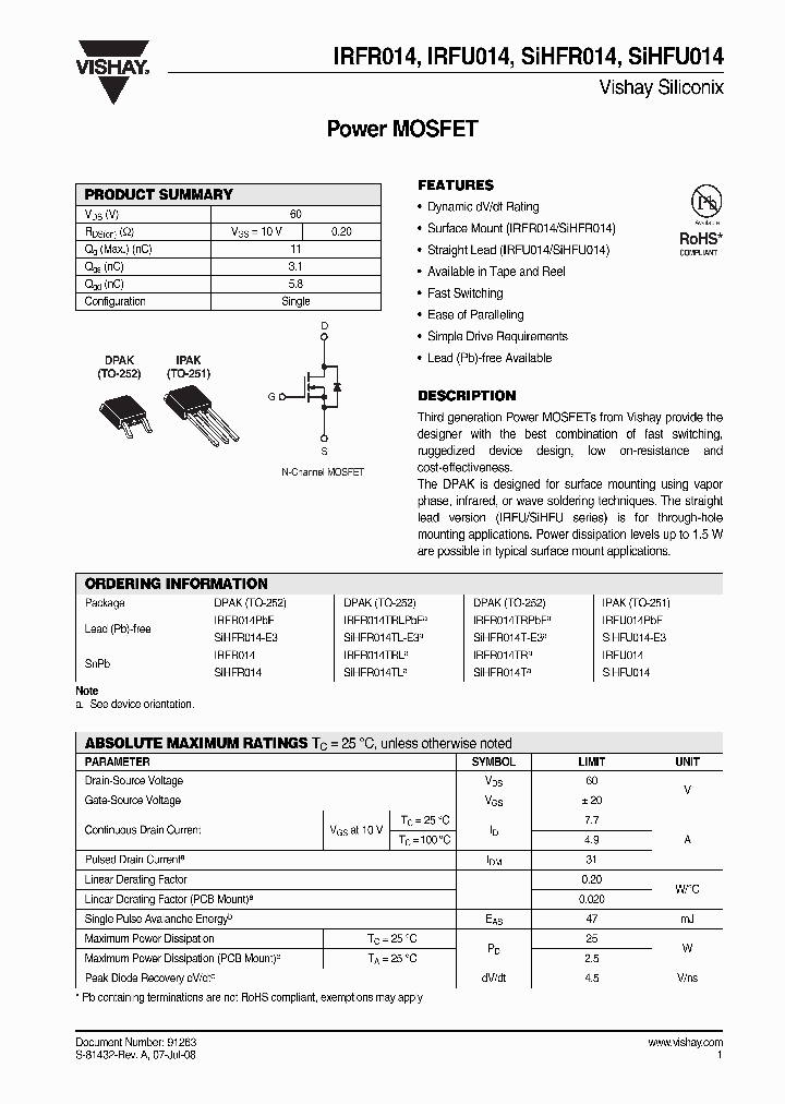 IRFU014_4268747.PDF Datasheet