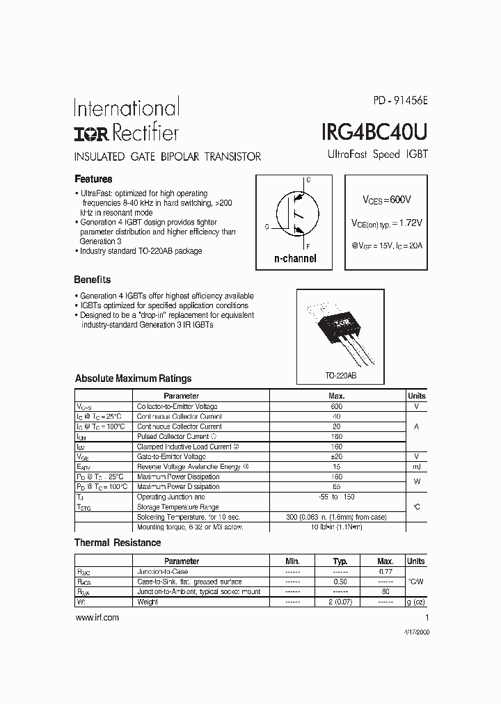 IRG4BC40U_4326155.PDF Datasheet
