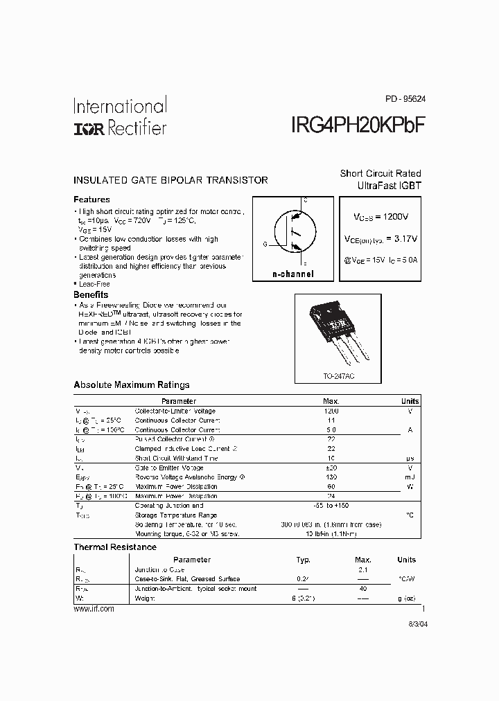 IRG4PH20KPBF_4187876.PDF Datasheet