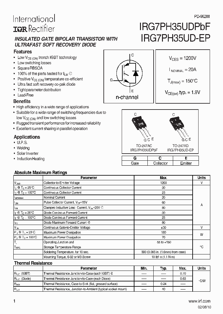 IRG7PH35UD-EP_4913887.PDF Datasheet