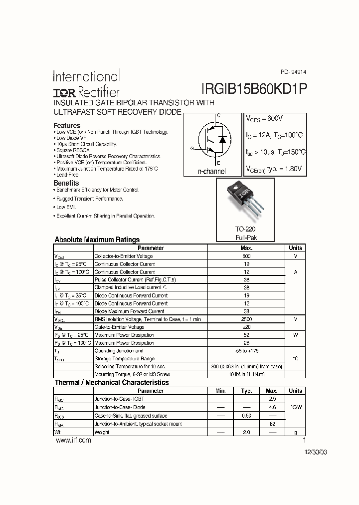IRGIB15B60KD1P_4345554.PDF Datasheet