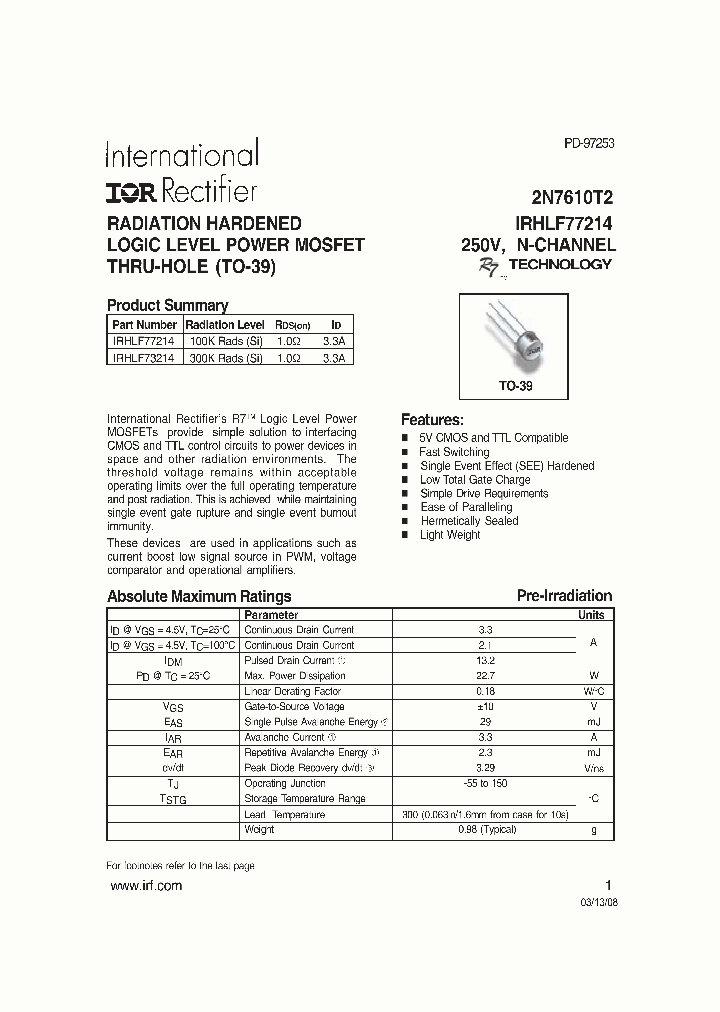 IRHLF73214_4191556.PDF Datasheet