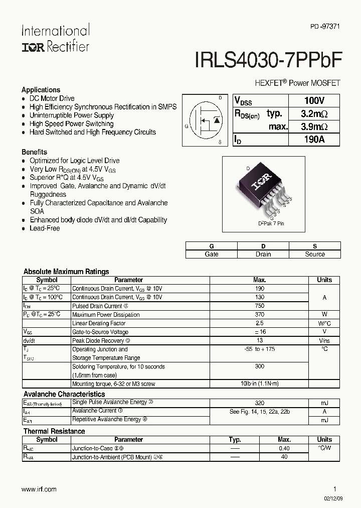 IRLS4030-7PPBF_4772937.PDF Datasheet