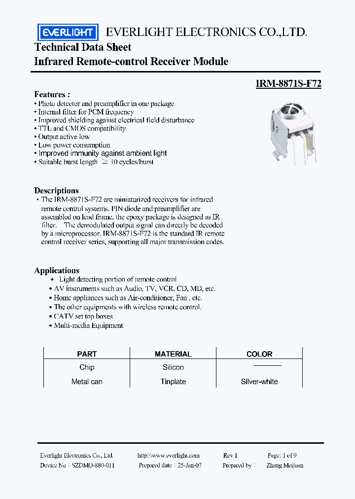 IRM-8871S-F72_4264392.PDF Datasheet