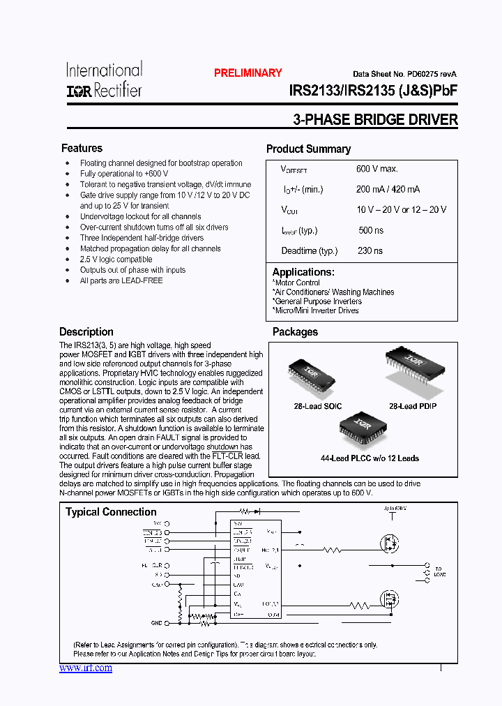 IRS2133STRPBF_4508185.PDF Datasheet