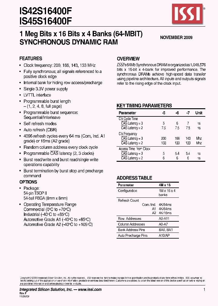 IS42S16400F-7TL_4652945.PDF Datasheet