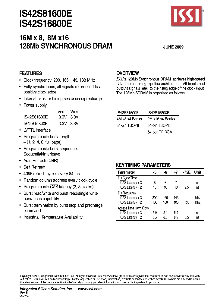 IS42S16800E-6BLI_4687647.PDF Datasheet