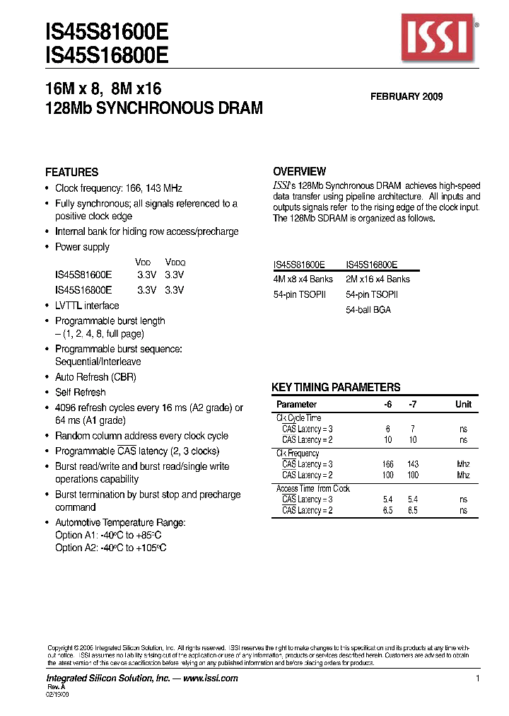 IS45S16800E-6BLA1_4687643.PDF Datasheet