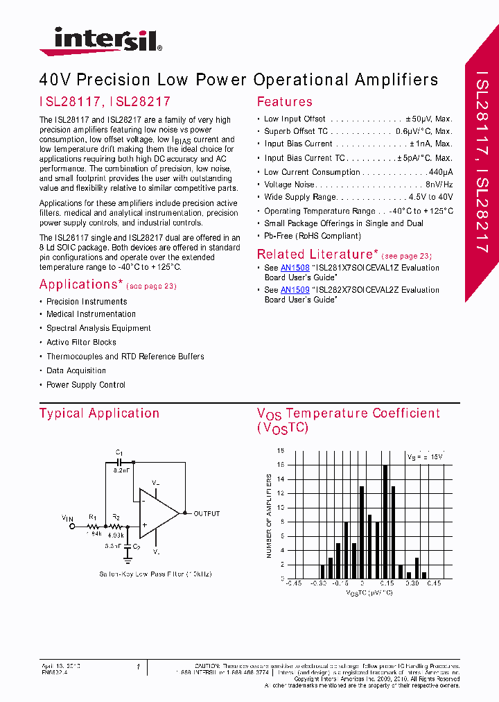 ISL28117SOICEVAL1Z_4636027.PDF Datasheet