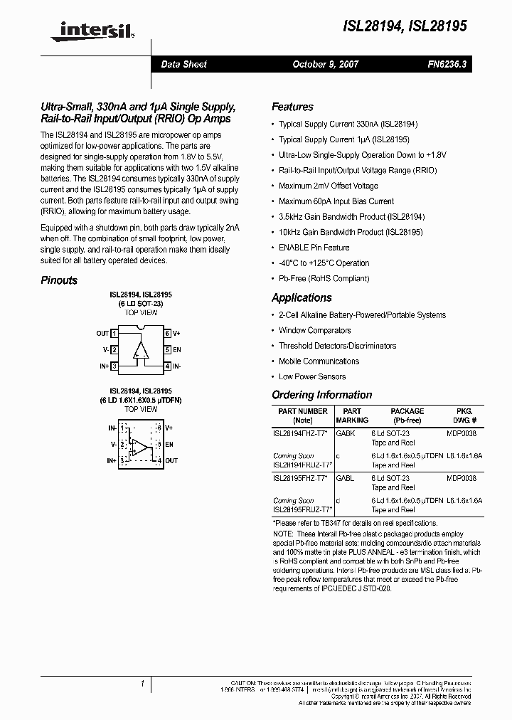 ISL28194FRUZ-T7_4776402.PDF Datasheet