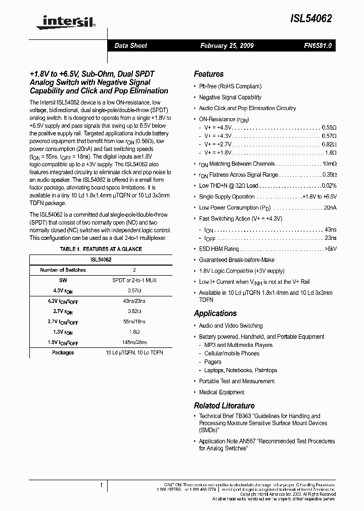ISL54062_4821046.PDF Datasheet