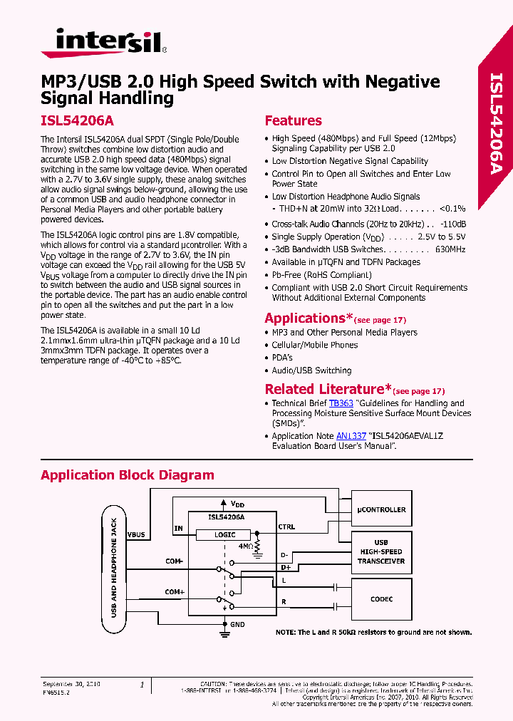 ISL54206AEVAL1Z_4889785.PDF Datasheet