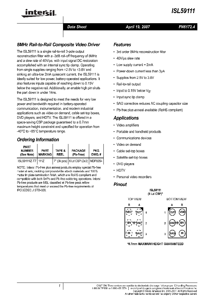ISL5911107_4486485.PDF Datasheet