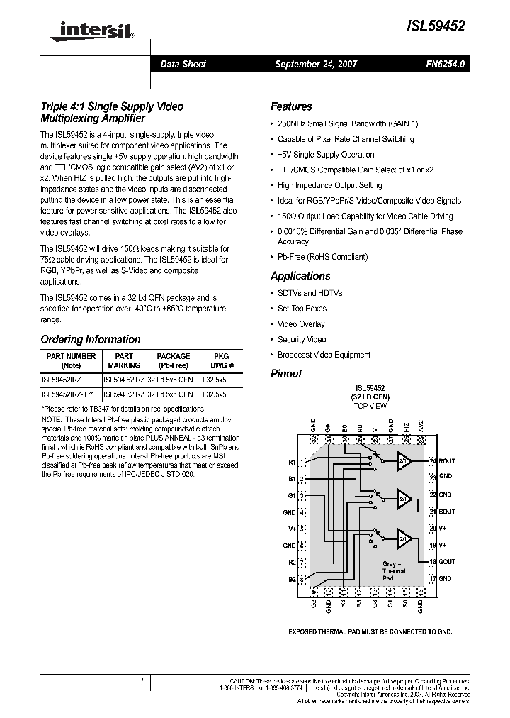 ISL59452_4265788.PDF Datasheet