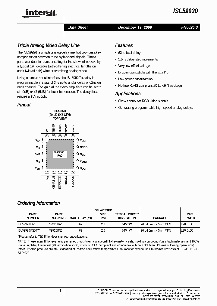 ISL59920_4430212.PDF Datasheet