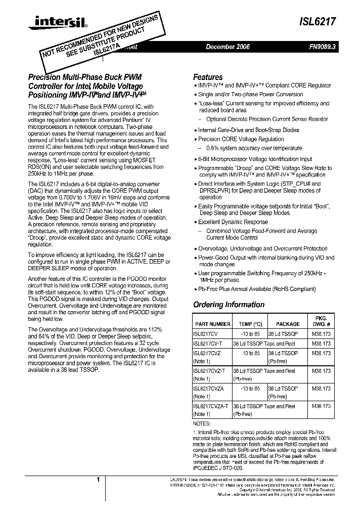 ISL6217_4873987.PDF Datasheet