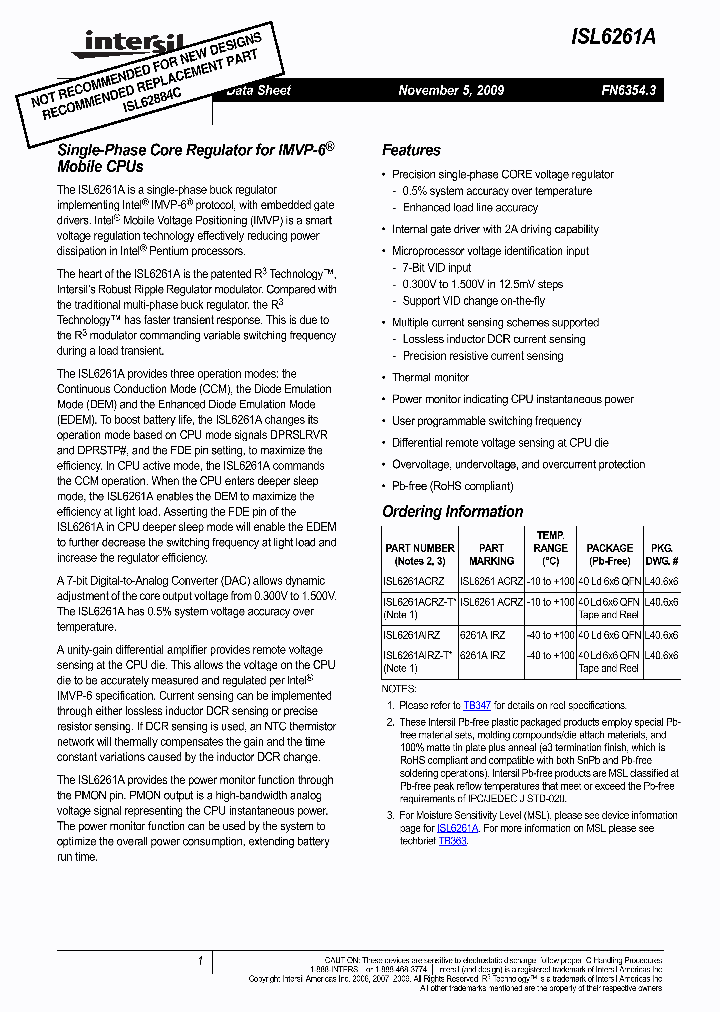 ISL6261A_4920681.PDF Datasheet