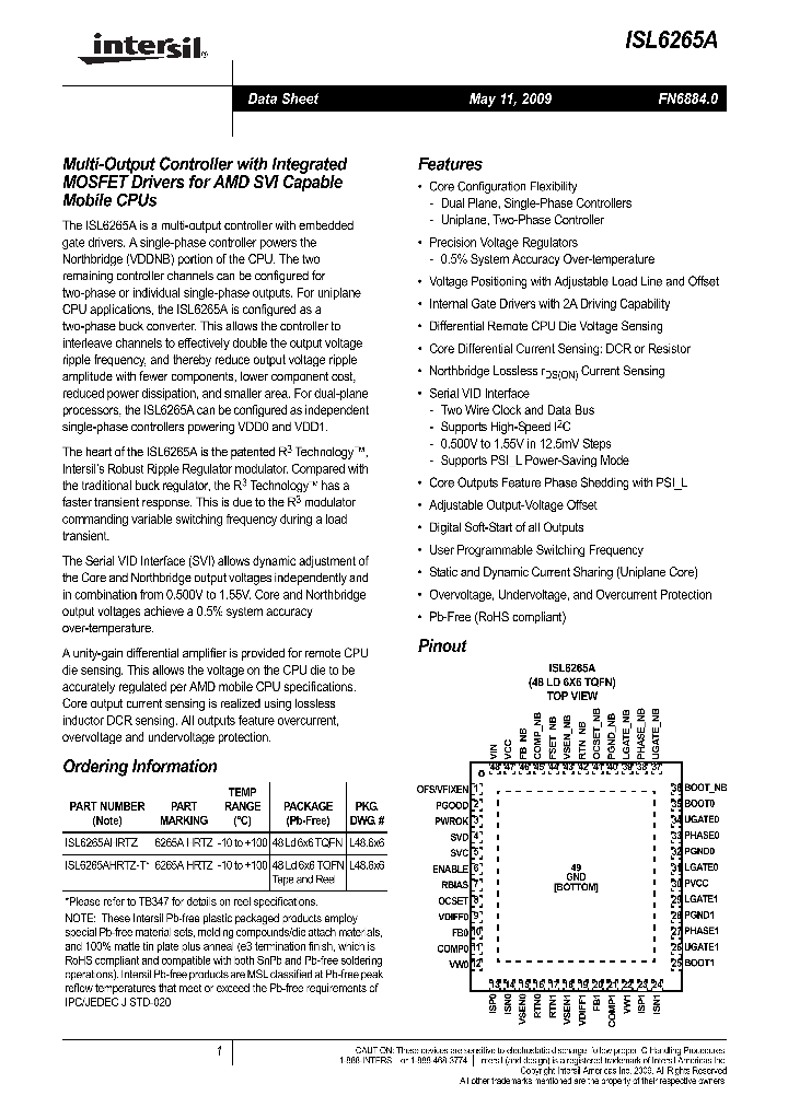 ISL6265A_4459206.PDF Datasheet