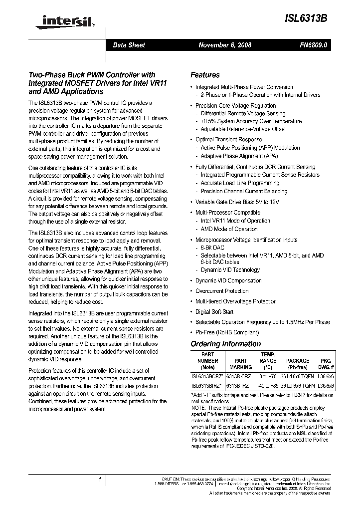 ISL6313B_4303697.PDF Datasheet
