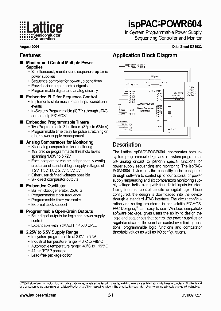 ISPPAC-POWR604_4226595.PDF Datasheet