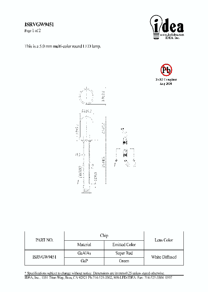 ISRVGW9451_4602594.PDF Datasheet