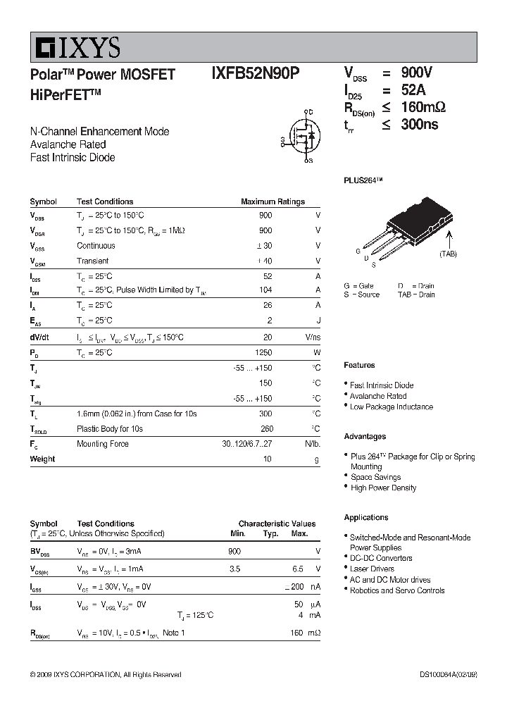 IXFB52N90P_4894941.PDF Datasheet