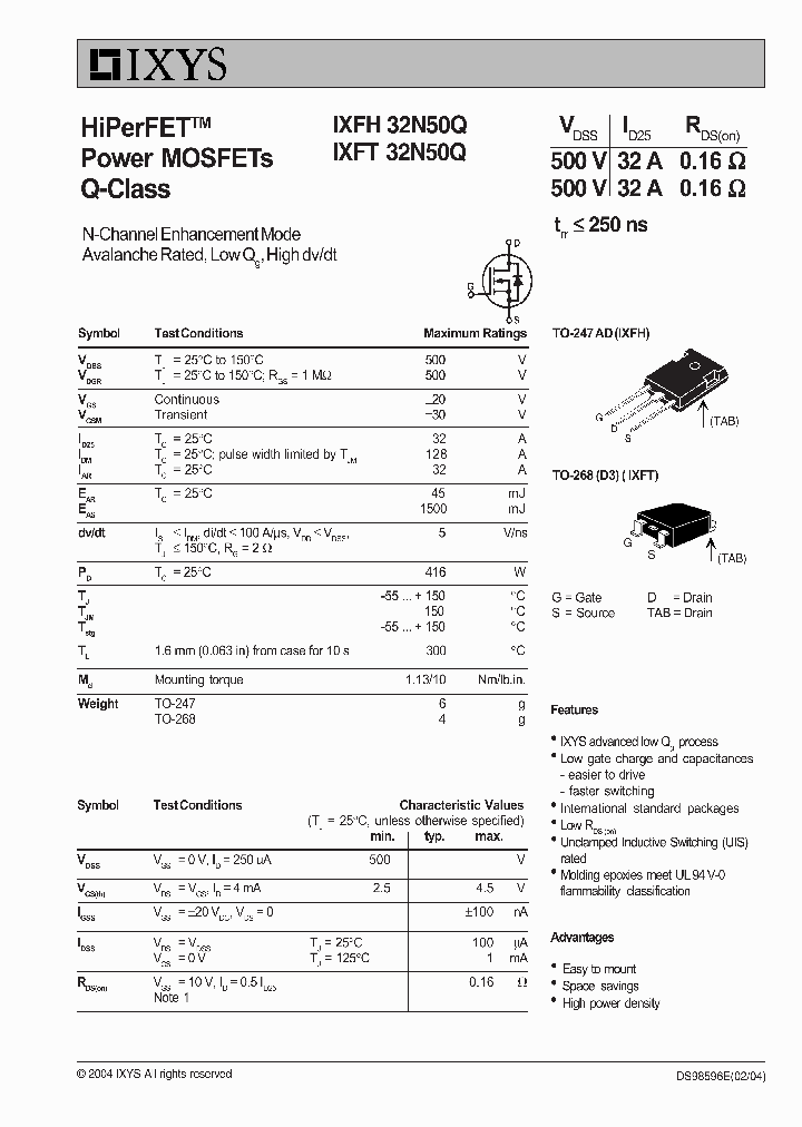 IXFH32N50Q_4383887.PDF Datasheet