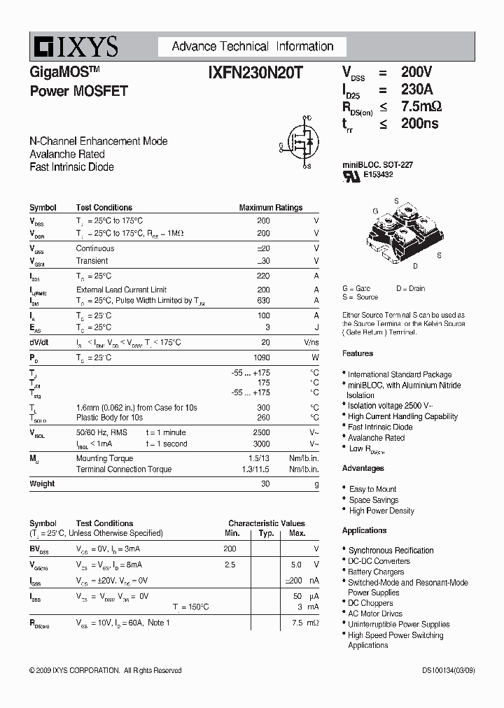 IXFN230N20T_4716885.PDF Datasheet