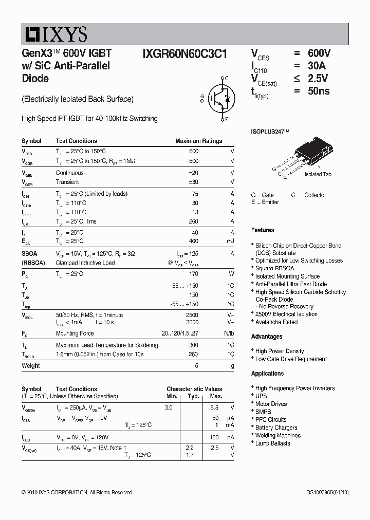 IXGR60N60C3C1_4874713.PDF Datasheet