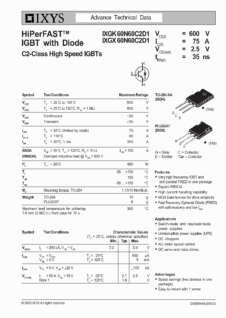 IXGX60N60C2D1_4205842.PDF Datasheet
