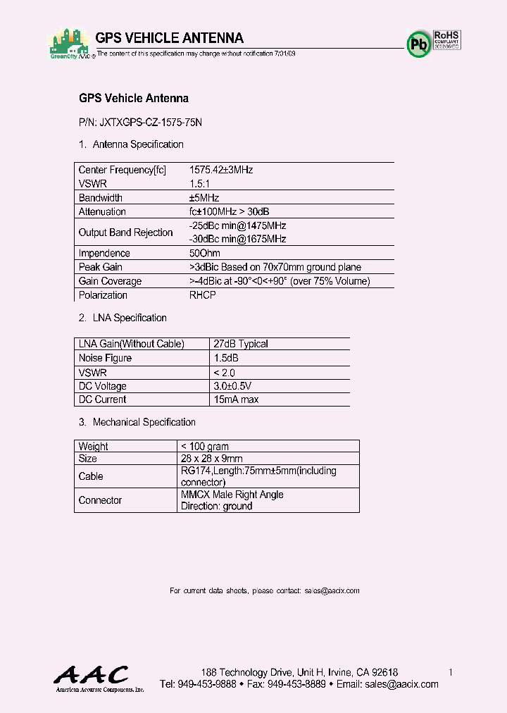 JXTXGPS-CZ-1575-75N_4661825.PDF Datasheet