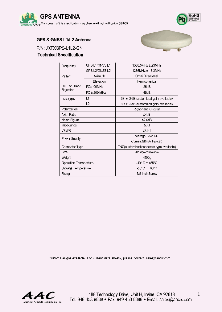 JXTXGPS-L1L2-GN_4704405.PDF Datasheet