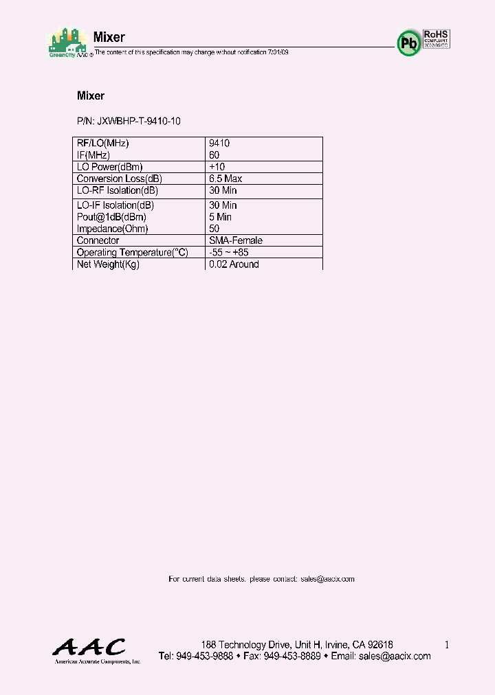 JXWBHP-T-9410-10_4563946.PDF Datasheet