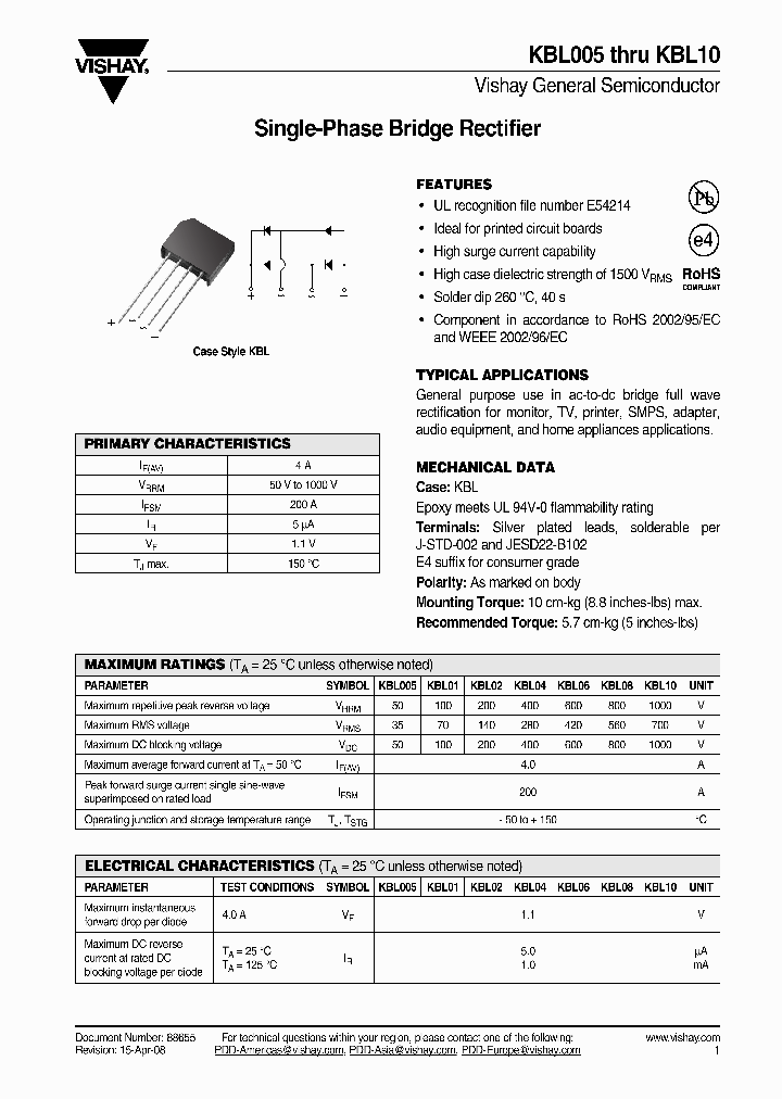 KBL06-E451_4346297.PDF Datasheet