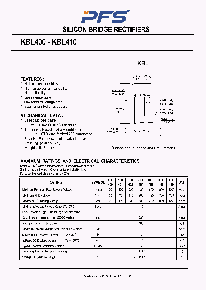 KBL400_4851179.PDF Datasheet