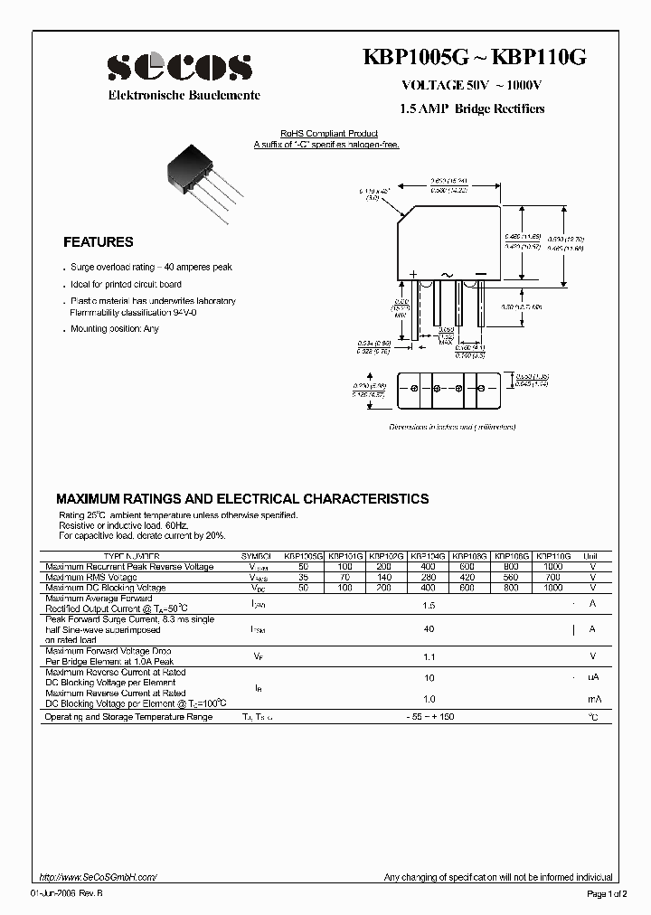 KBP101G_4798235.PDF Datasheet