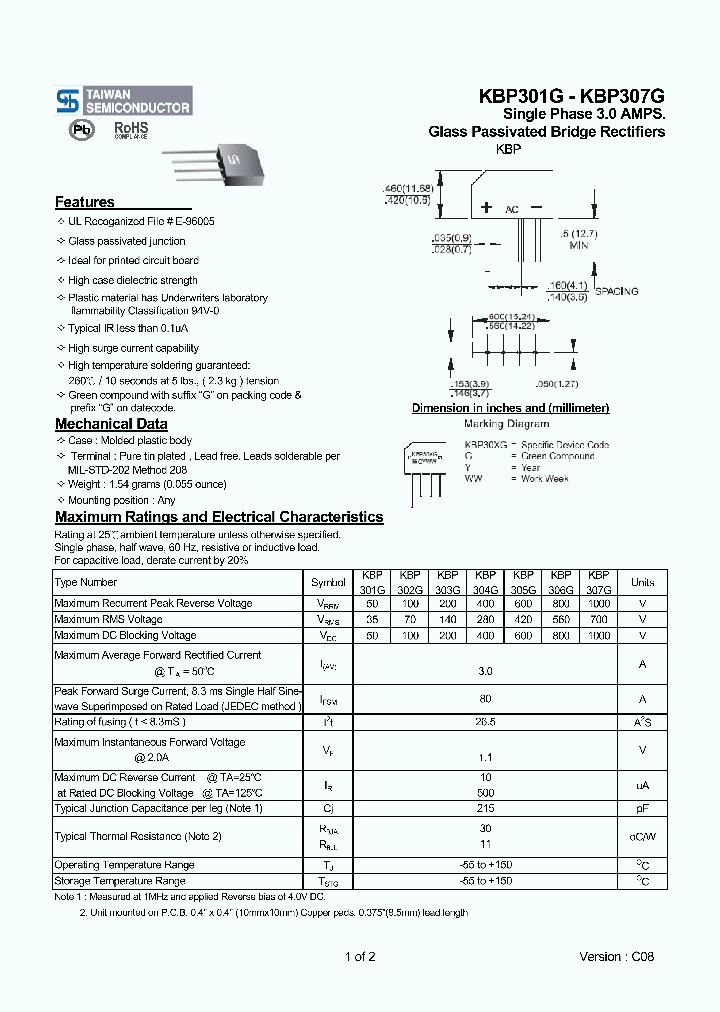 KBP301G08_4709986.PDF Datasheet