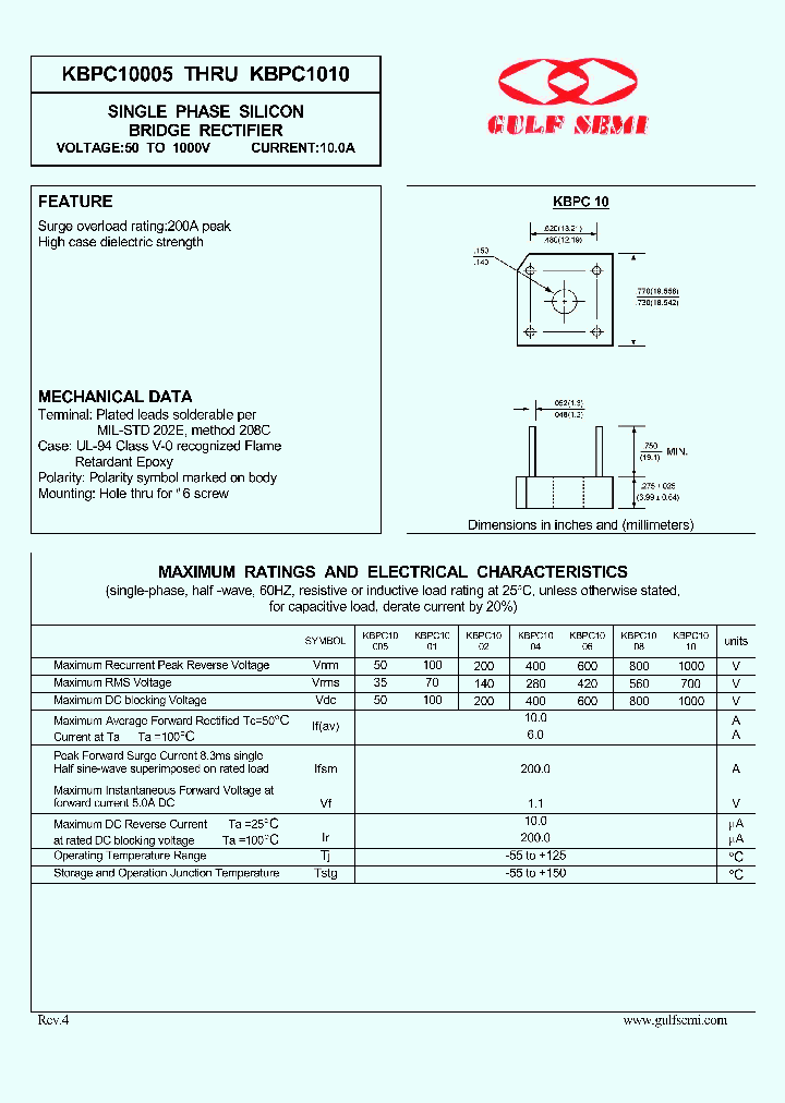 KBPC1010_4721305.PDF Datasheet