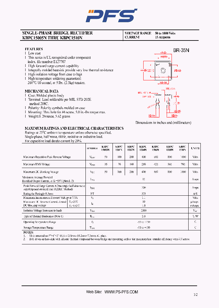 KBPC15005N_4851116.PDF Datasheet