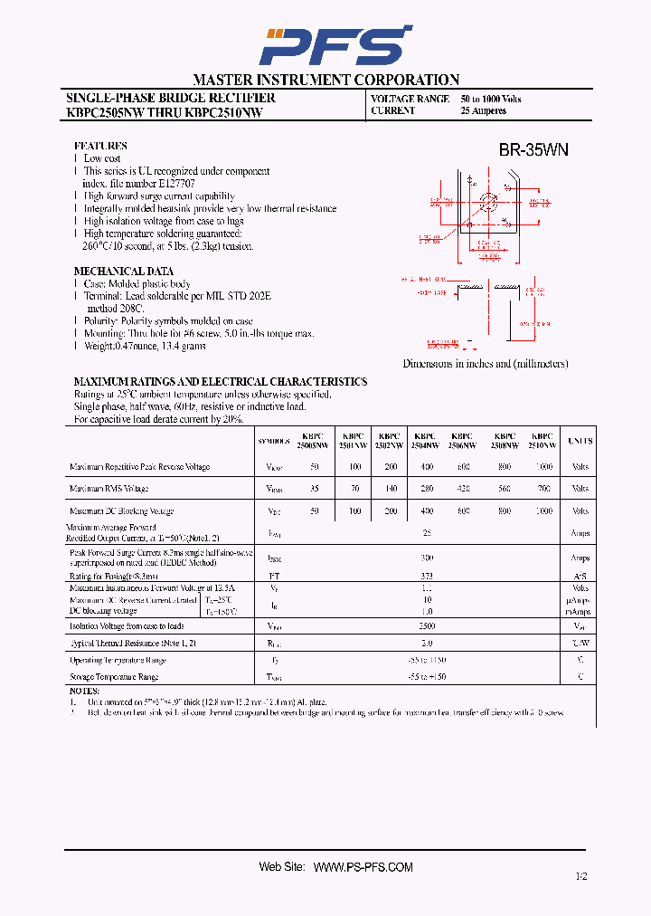 KBPC2504NW_4914916.PDF Datasheet