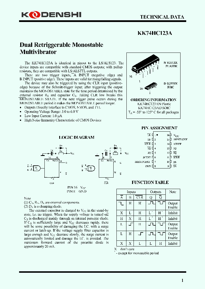 KK74HC123A_4175536.PDF Datasheet
