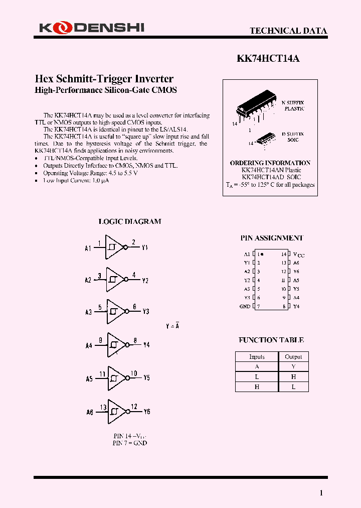 KK74HCT14A_4637139.PDF Datasheet