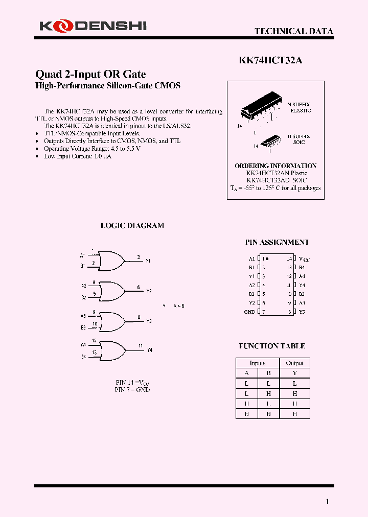 KK74HCT32A_4245970.PDF Datasheet