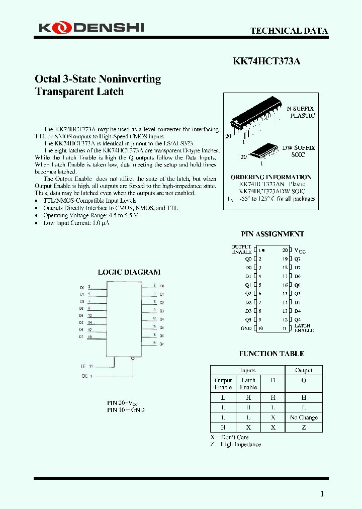 KK74HCT373A_4178505.PDF Datasheet