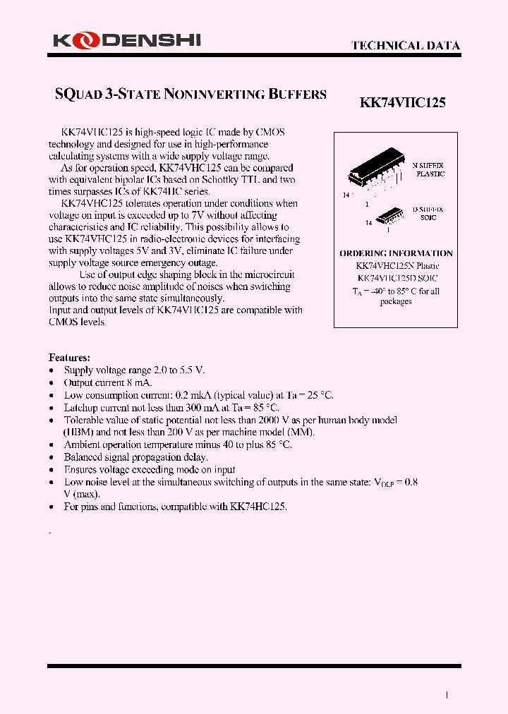 KK74VHC125_4195298.PDF Datasheet