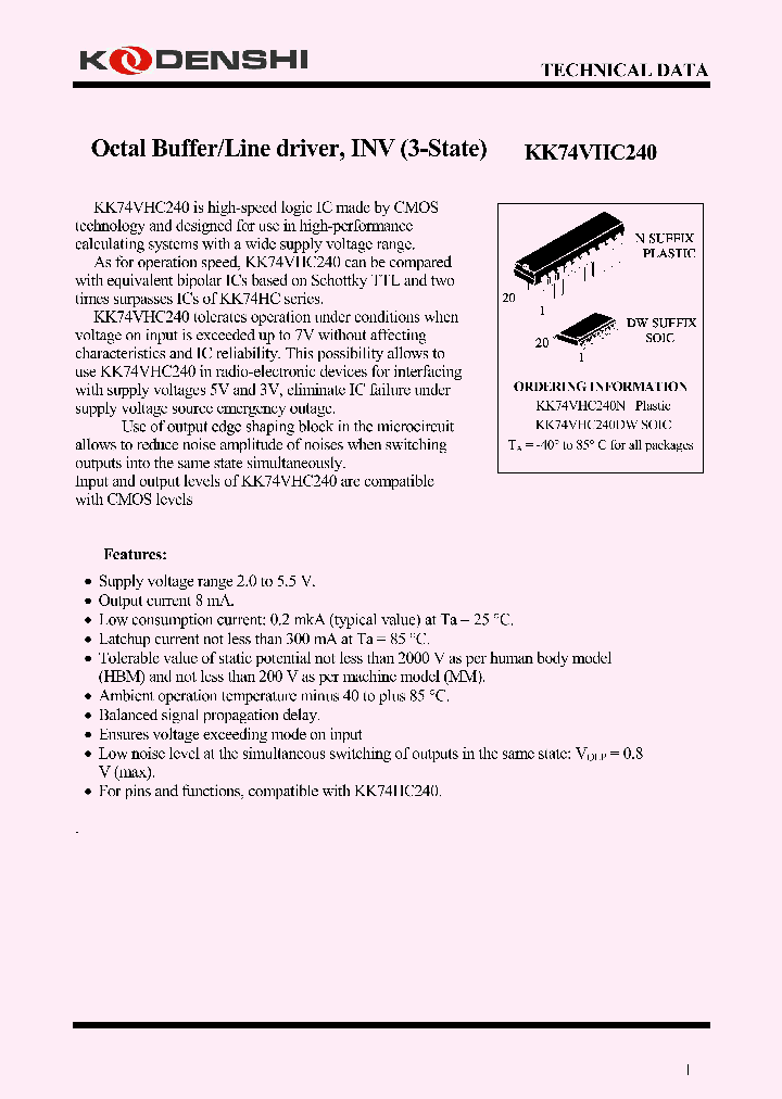 KK74VHC240_4204185.PDF Datasheet