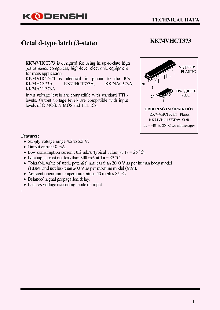 KK74VHC373_4458131.PDF Datasheet