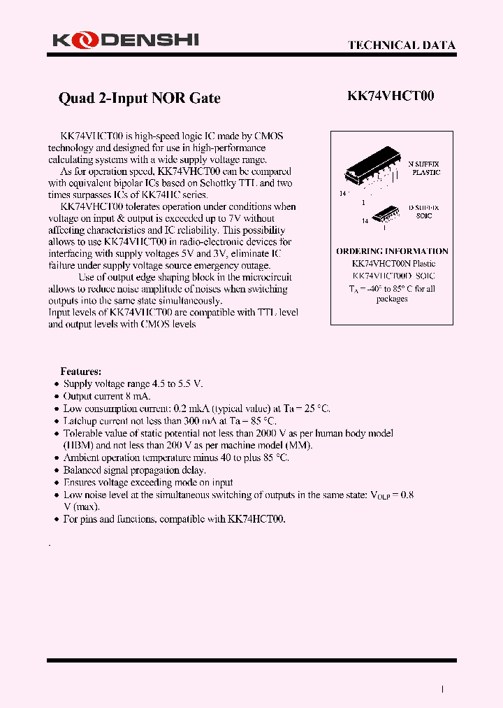 KK74VHCT00_4208114.PDF Datasheet