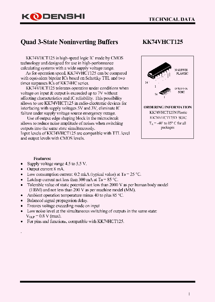 KK74VHCT125_4686768.PDF Datasheet
