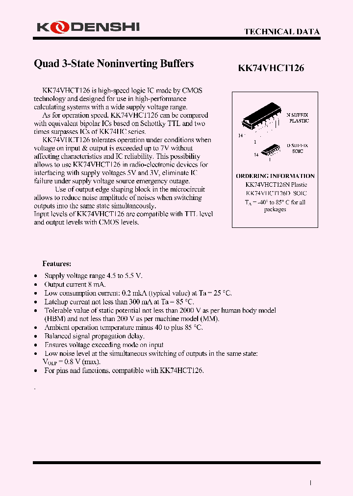 KK74VHCT126_4686772.PDF Datasheet